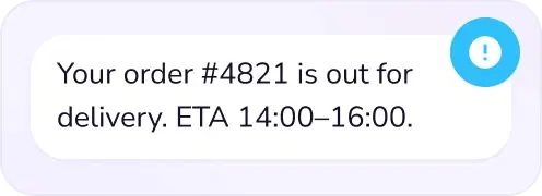 Order delivery update