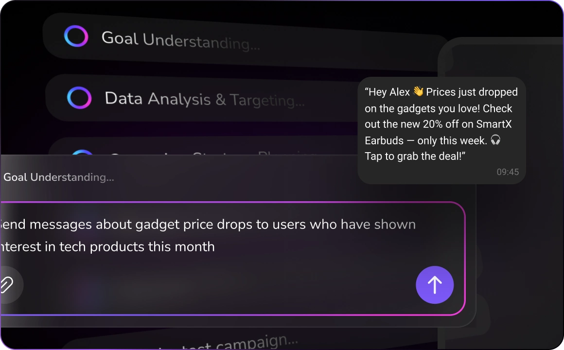 Illustration representing personalized sales experiences, showing how AI tailors interactions throughout the customer journey.