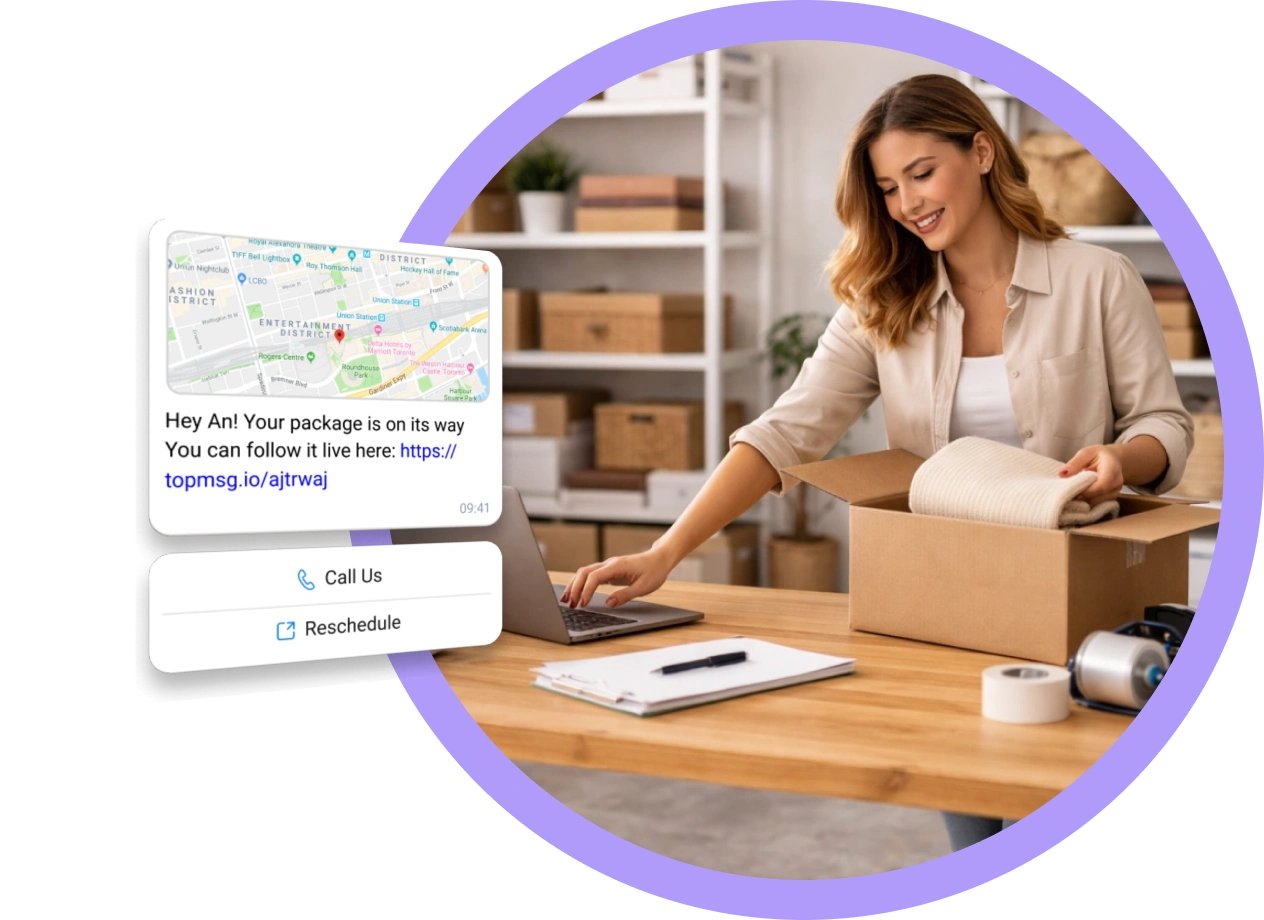 Online store managing customer messaging with TopMessage