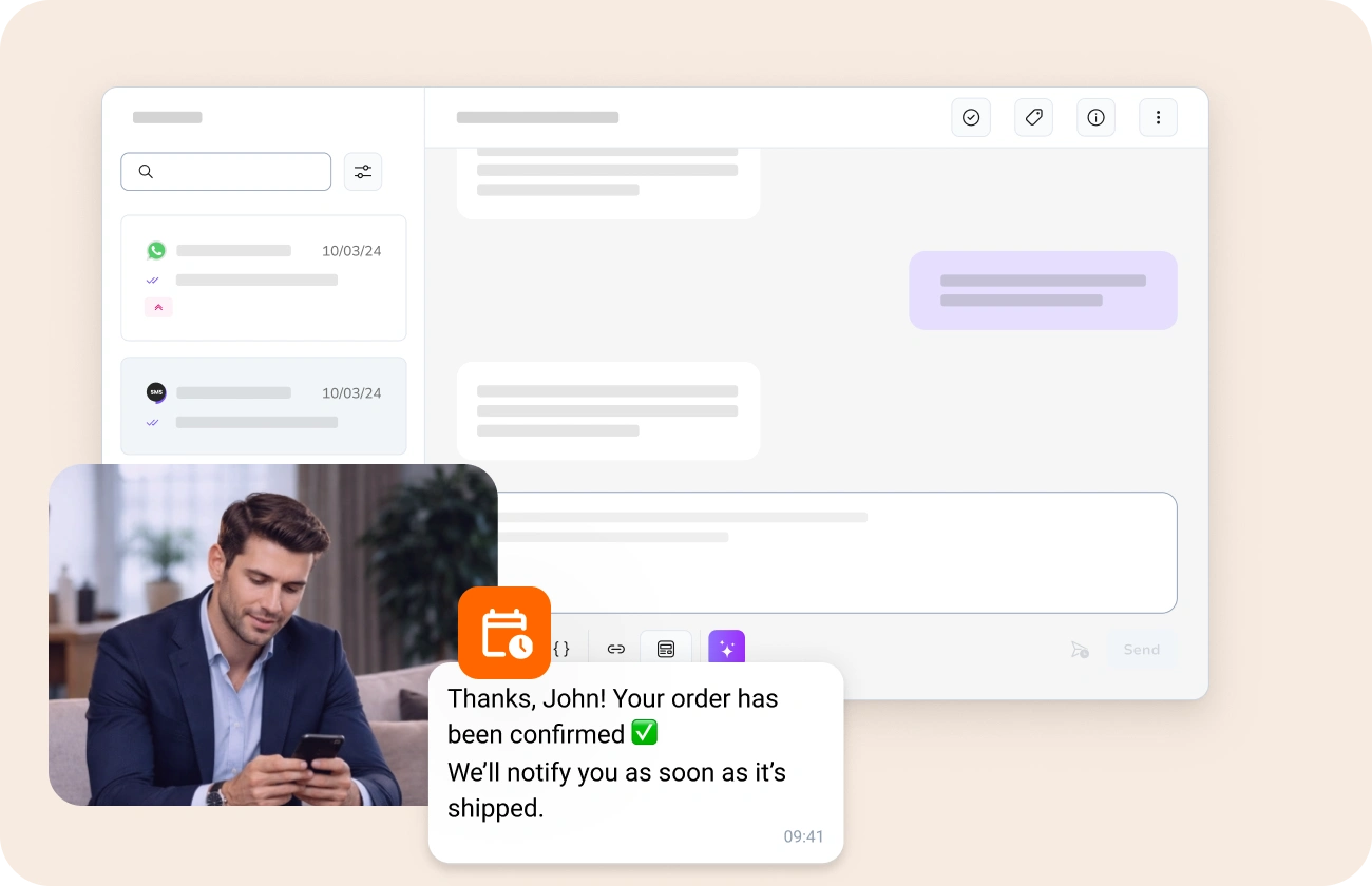 E-commerce business using messaging to reduce costs and improve customer loyalty.